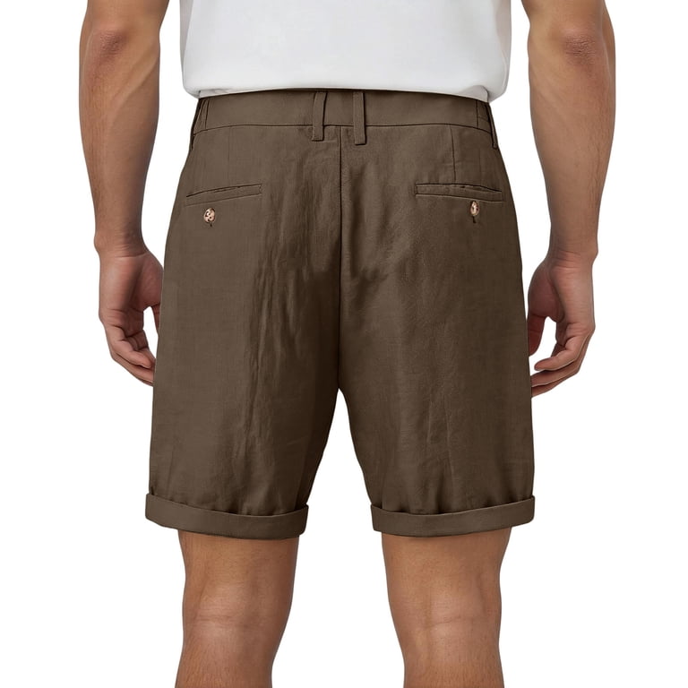 mens pleated dress shorts Men's Sand Pleated Dress Shorts