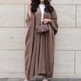 thumbnail image 4 of Modern Women's Fashion Turkish Style Long Sleeve Loose Fit Cardigan Robe Abaya for Casual Outings, 4 of 8