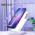 thumbnail image 2 of Petocase Samsung Galaxy S24 5G Slim Shockproof Phone over, White/Purple, 2 of 6