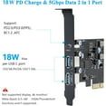 thumbnail image 6 of Desktop PC USB Expansion Card, PCIe to USB3.0 with 18W Fast Charging, 3 port, 6 of 8