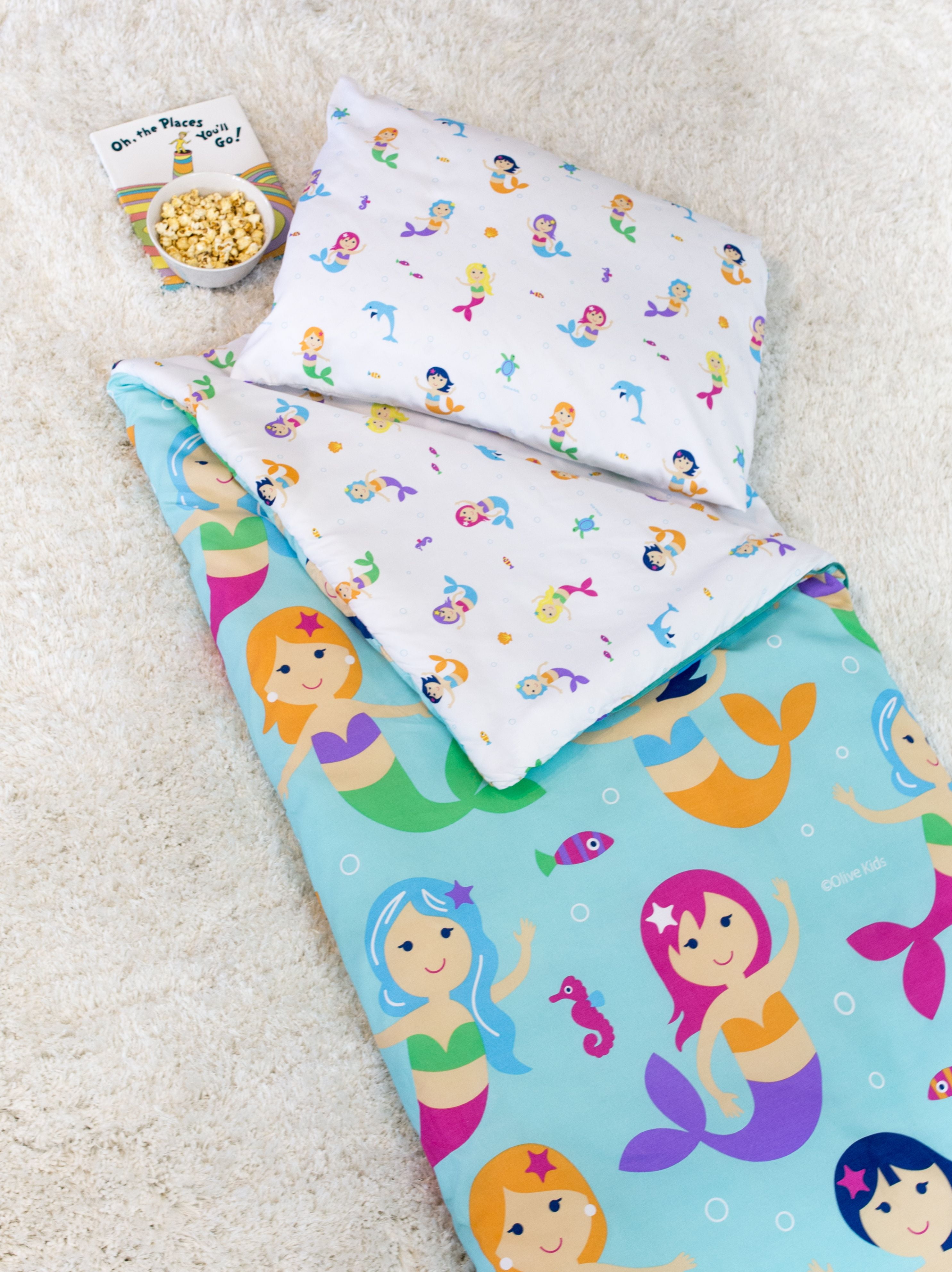 Mermaid Sleeping Bag with Pillowcase for Kids by Wildkin