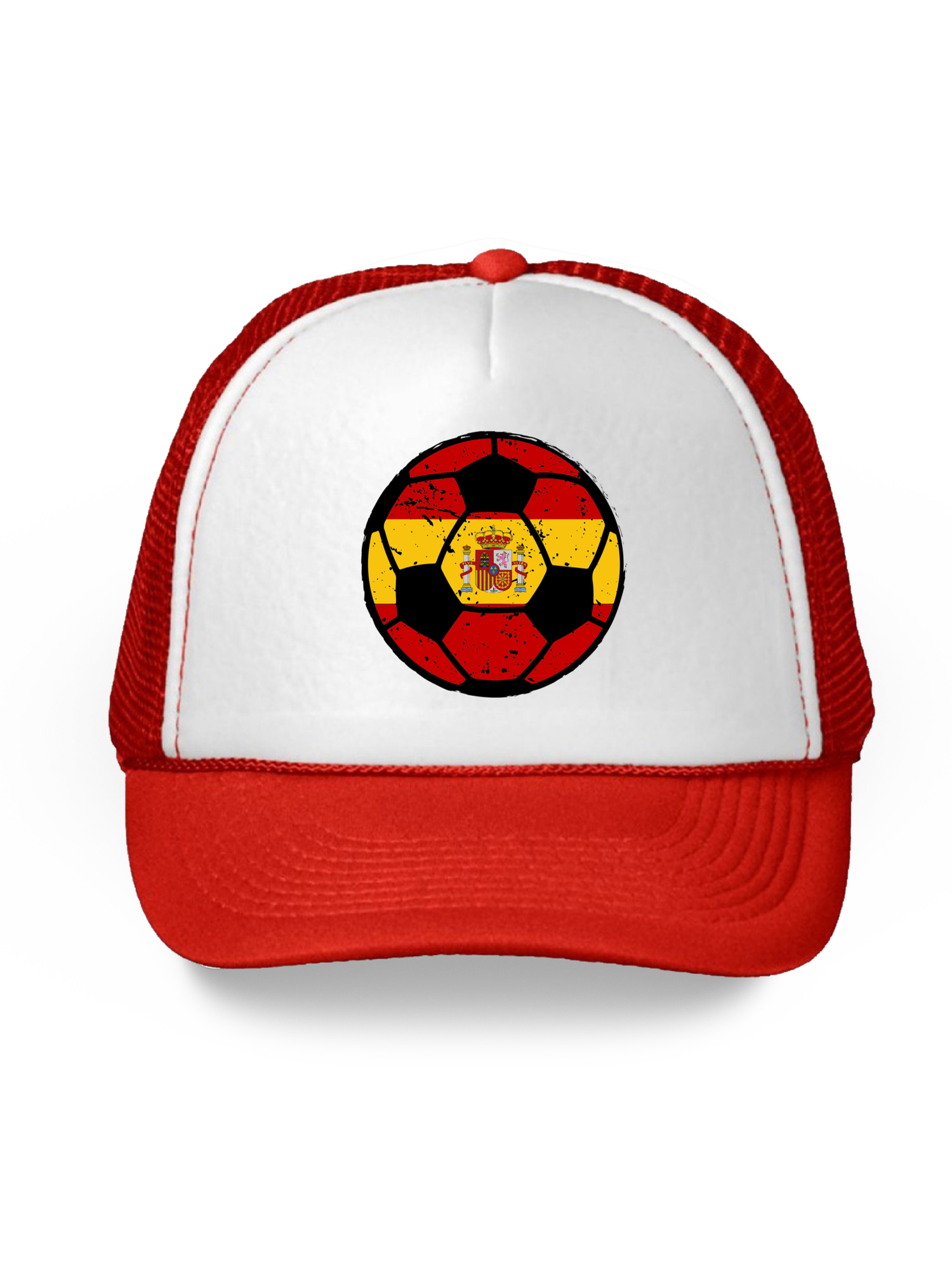 Awkward Styles Spain Soccer Ball Hat Spanish Soccer Trucker Hat Spain 2018 Baseball Cap Spain Trucker Hats for Men and Women Hat Gifts from Spain Spanish Baseball Hats Spanish Flag Trucker Hat - image 1 of 6