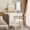 White: 27.6", variant on Tomnk White Vanity Desk with Mirror, LED Lights, Storage Shelves, Drawers & Chair