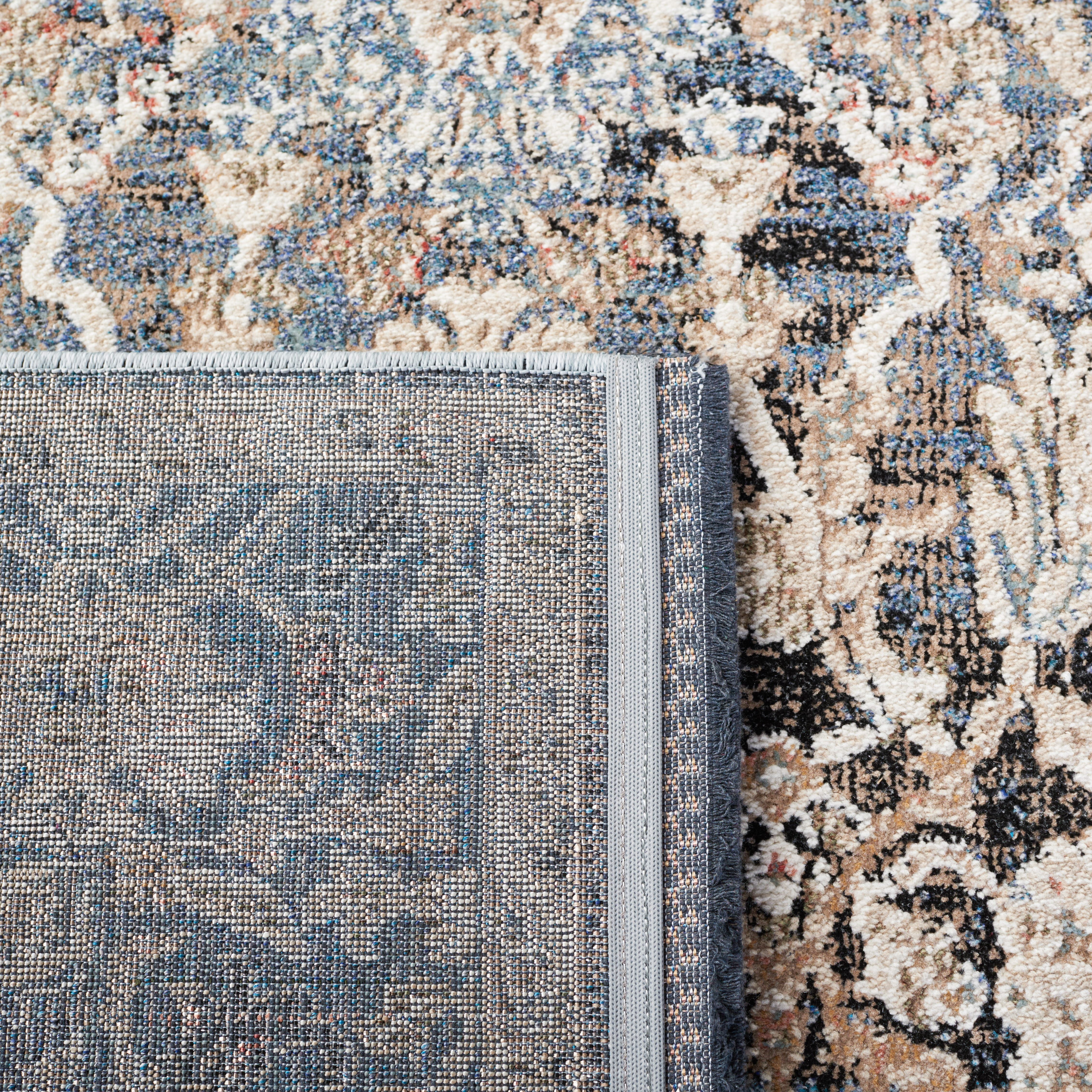 SAFAVIEH Vivaldi Lennard Abstract Runner Rug, Navy/Ivory, 2'2" x 8'
