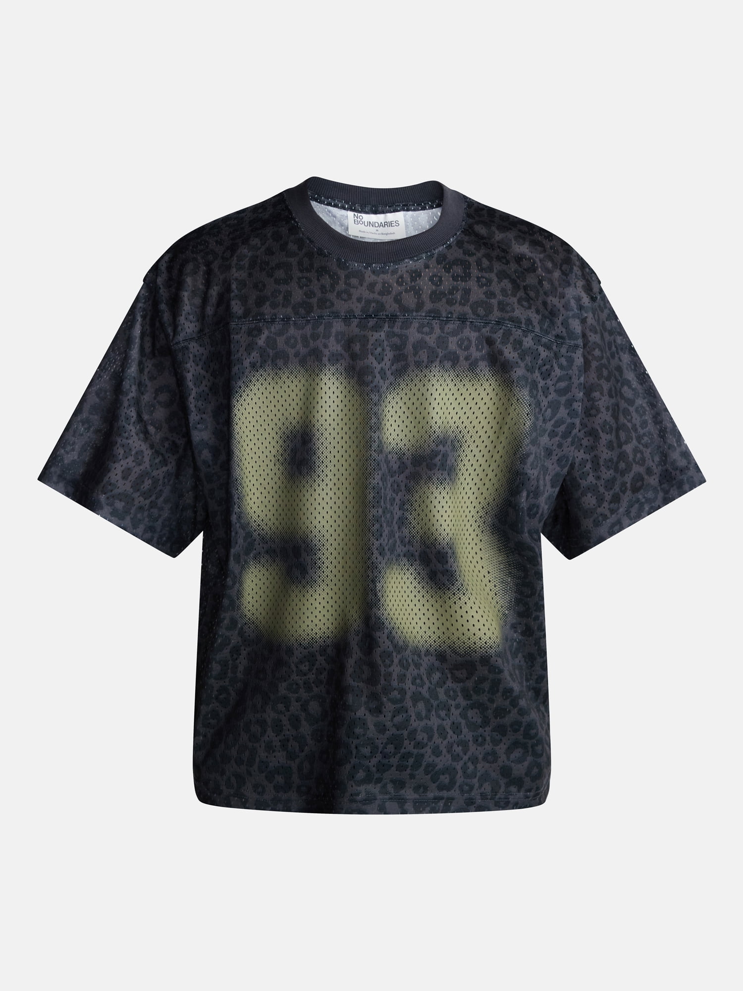 No Boundaries Graphic Boxy Fit Mesh Jersey Style Shirt, Men's XS-5XL