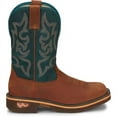 thumbnail image 2 of JUSTIN WORK Mens 11" Resistor Nano Composite Toe Work Boot Russet Blue - CR4010 RUSSET, 2 of 3