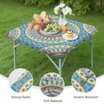 thumbnail image 4 of Tablecloth Colorful Mandala Fusion Pattern Waterproof Elastic Squre Cover with Back for Meditation and Healing Room, 4 of 6