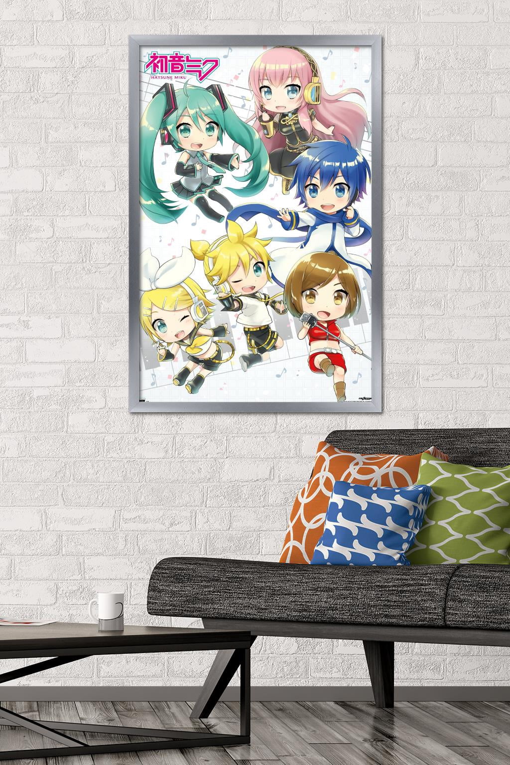 Hatsune Miku - Chibi Wall Poster, 22.375" x 34" Framed