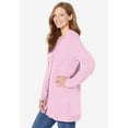 thumbnail image 3 of Woman Within Plus Size Cotton Cable Knit Cardigan Sweater, 3 of 6