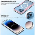thumbnail image 4 of Decase for iPhone 15 Pro Max Case,Military Grade Shockproof Case Support Wireless Charging Durable Metal Frame 3-Layer Hybrid Mag-Safe Magnetic Case Cover for Apple iPhone 15 Pro Max,Rosegold, 4 of 10