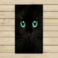 thumbnail image 1 of ABPHQTO Lindo bozal de un gato negro Toallas de primer plano, baño de playa Piscina Sprot Toalla de spa de mano de viaje 40x70 cm, 1 of 1