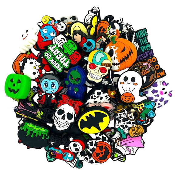 Perlas de silicona Chieeon para Halloween, 50 unidades, mezcla aleatoria