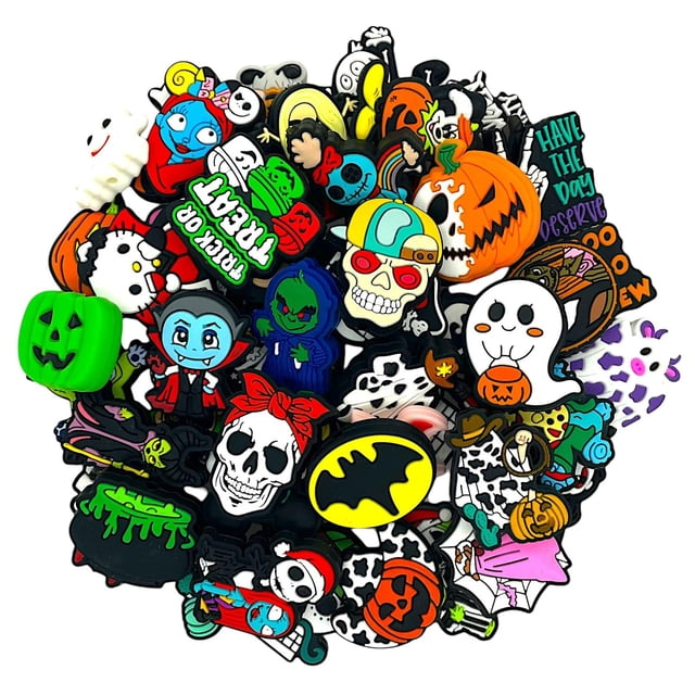 Perlas de silicona Chieeon para Halloween, 50 unidades, mezcla aleatoria
