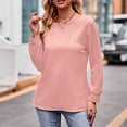 thumbnail image 6 of Patlollav Pntutb Womens Blouses,Ladies Casual Solid Color Long Sleeve Shirts, 6 of 7