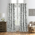 thumbnail image 2 of Elrene-Avalon Botanical Print Blackout Window Curtain52x95-Linen, 2 of 5