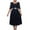 Black, variant on IROINNID Fall Dress for Women Semi Formal Evenning Party Empire Dress Solid Color Quarter Sleeved Collar Fashion Chiffon Beaded Elegant Dress,White