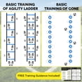 thumbnail image 6 of CONCETTA Agility Ladder Training Set with Speed Parachute, Hurdles, Cones, Jump Rope, Athletic Speed & Coordination Workouts Equipment, Blue, 6 of 9