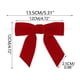 thumbnail image 2 of 12 adornos navideños con lazos de terciopelo con forma de varita mágica | Adornos para árboles y accesorios para envolver regalos | Lazos rojos y verdes con ribete dorado, 2 of 5