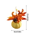 thumbnail image 3 of LOWLHOME Realistic Fake Pumpkins For Flower Arrangement, Sunflower Maple Leaf Berries Faux Pumpkin, Halloween Thanksgiving Fall Table Decorations (7.5in, Style C), 3 of 6