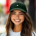 thumbnail image 3 of Dalix Lil Cloud Embroidered Cotton Cap Outdoor Dad Hat Womens in Dark Green, 3 of 5
