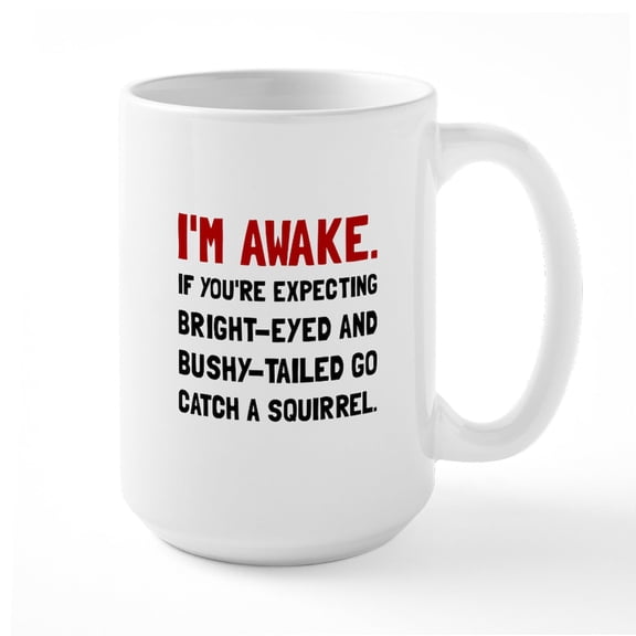 CafePress - Go Catch Squirrel Mugs - 15 oz Ceramic Large White Novelty Mug