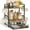 Black+Brown+Brown, variant on Coffee Mug Cup Holder Tree Bar Station Organizer, 2 Tier Mug Stand Rack for Countertop Kitchen, Storage Tower Display Shelf with 12 Hooks, Coffee Nook Enhancer, Vintage Brown Black