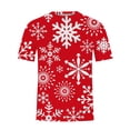 thumbnail image 3 of IROINNID Christmas Outfits for Men Round Neck T-Shirt Print Short Sleeve Tops and Shorts Two-Pieces Set,Red, 3 of 8