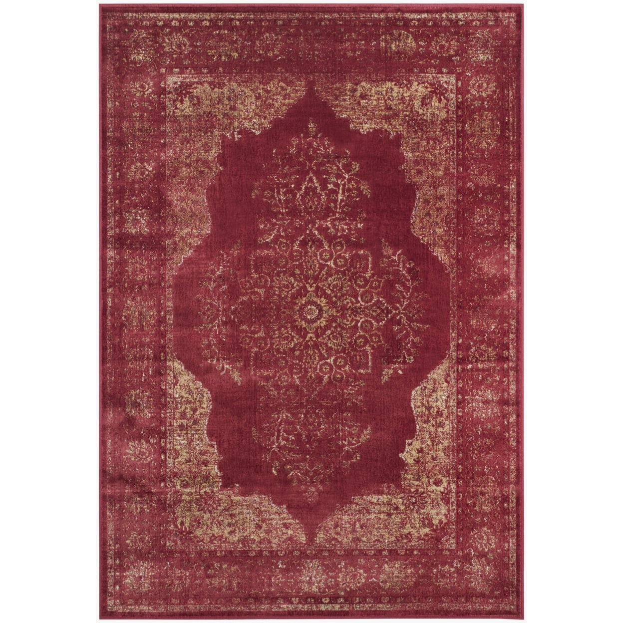 SAFAVIEH Vintage Winthrop Traditional Area Rug, Rose, 4' x 5'7"