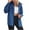 Blue, variant on Tuphregyow Women's Oversized Denim Jacket Solid Long Sleeve Leisure Button with Pockets Outerwear Autumn Summer Casual Girlfriend Distresse Jean Jacket Trendy Blue S