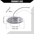 thumbnail image 3 of Unique Bargains 4pcs 1.85" Trailer Marker Light with Chrome Bezel Oval Side Marker Light Lamp for RV Truck Boat  White, 3 of 6