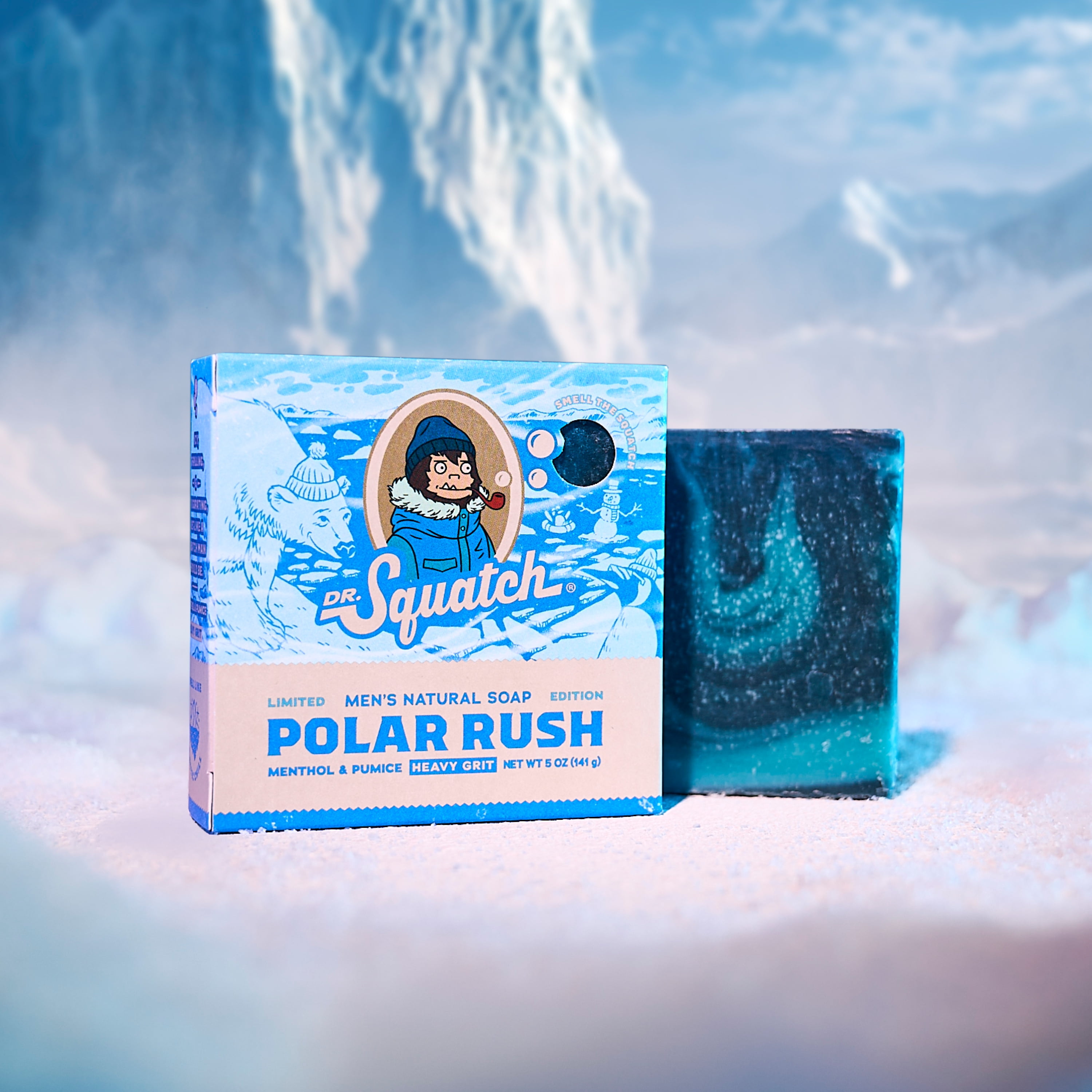 Dr. Squatch Limited Edition Holiday Gift Set, Frosty Peppermint and Polar Rush, 10 oz, 2-Pack