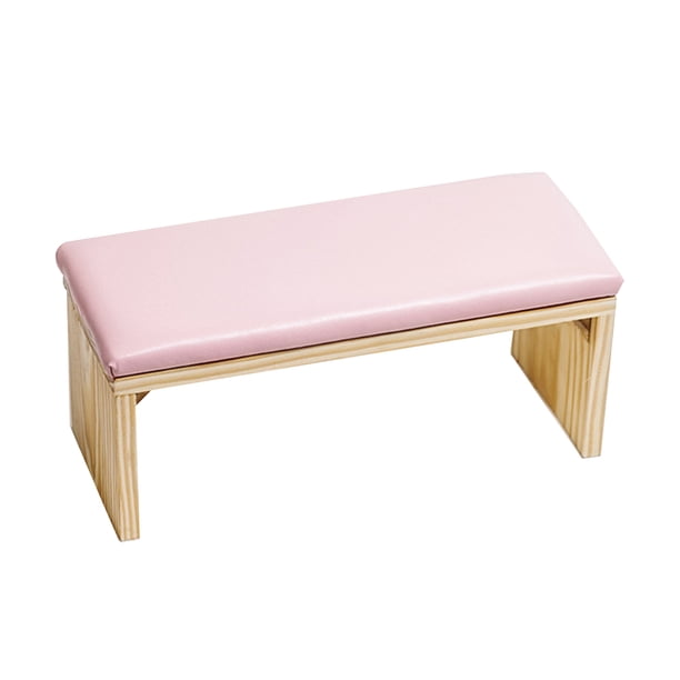 Cojín de mano para reposabrazos de uñas Soporte de almohada Soporte de madera Herramienta de saló CACAGOO Almohada de mano