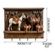 thumbnail image 3 of Perchero de pared de madera con panel plano y grabado ecuestre – Organizador de llaves y correas Sturkey para la entrada, el cuarto de aperos o la decoración de la cabaña., 3 of 9
