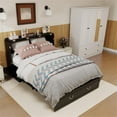 thumbnail image 2 of Pemberly Row Queen Murphy Bed with Chest & Built-in Charger Black-With Mattress, 2 of 10