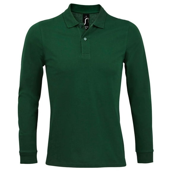 SOLS Mens Perfect Long Sleeve Piqu Polo Shirt