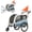 Blue/Grey, variant on Dog Bike Trailer 2-in-1 Pet Stroller Cart Bicycle Carrier Supports up to 110 lbs,Dark Gray/Gray