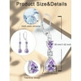 thumbnail image 6 of PYNZY 925 Sterling Silver Teardrop Earrings with 7x9MM Created Alexandrite Birthstones, Dangle Earrings with Leverback for Women Jewelry Gifts, 6 of 6