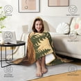 thumbnail image 4 of Forest Brown Bear Wearable Blanket Hoodies for Women Men Adults Bear Lovers Cozy Lightweight Vintage Brown Bears Hooded Blankets for Camping Home Decor Birthday Gifts 50×60 Inch, 4 of 5