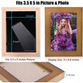 thumbnail image 3 of Picture Frame Wood, 3.5X5 Solid Photo Frame set 3 Pack Wall Mount Gallery Decorative Poster Display Rustic Home Decor Desktop Tabletop Art Exhibition, 3 of 5