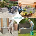 thumbnail image 2 of Dextrus 120 Gallon Outdoor Storage Deck Box Backyard Patio Big Container Box Weatherproof Large Garden Pool Organizer, 2 of 8