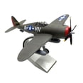 thumbnail image 1 of Xuanheng 1:72 P-47 Fighter Jet Model Diecast Plane Model, Thunderbolt Attack Plane with Display Base for Bookshelf, Desktop Decoration, 1 of 8