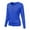 Blue, variant on Women's Round Neck Fall Cardigan Knitted Short Sweater Long Sleeve Jacket