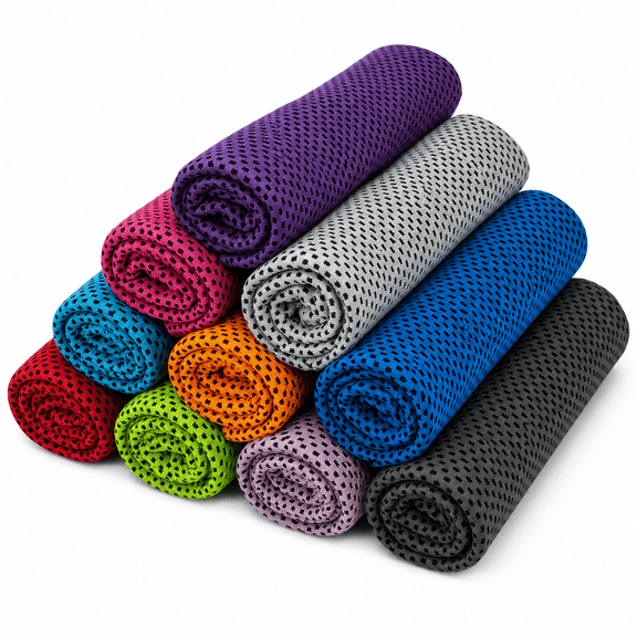10 Pack Cooling Towels Ice Towel Workout Towel, Soft Breathable Sweat Towel for Sports, Yoga, Gym, Golf, Camping, Running, Fitness, Workout & More Activities