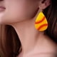thumbnail image 4 of 3 pares de pendientes de cuero de baloncesto para mujer, pendientes ligeros de juego de pelota, pendientes redondos de lágrima, pendientes colgantes de cuero, 4 of 6
