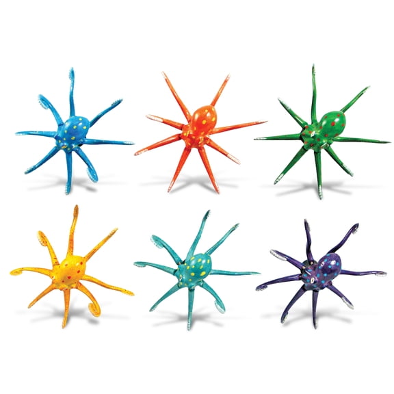CoTa Global Octopus Refrigerator Bobble Magnets Set of 6- Assorted Color Fun Cute Sea Life Animal Bobble Head Magnets For Kitchen Fridge, Lockers, Home Decor, Cool Office Decorative Novelty - 6 Pack