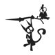 thumbnail image 2 of Metal Garden Stake Decoration Black Iron Ground Insert for Outdoor Yard Fence Courtyard Farm Flower Bed Weather Resistant, 2 of 6