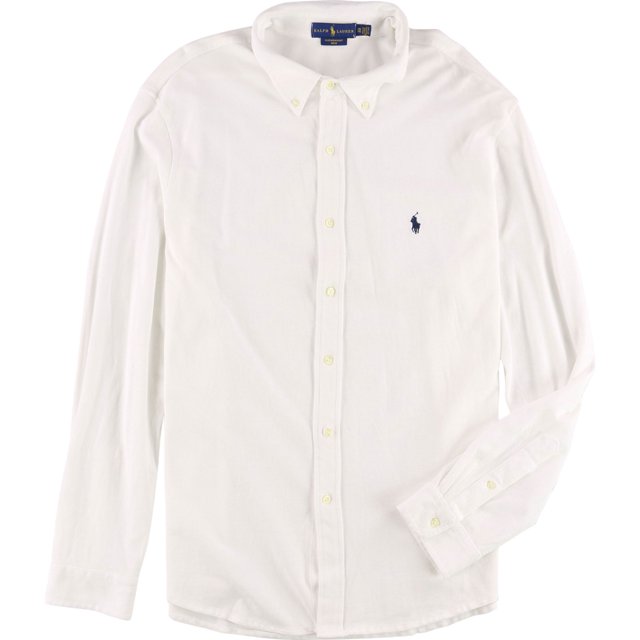 Camisa con Botones de malla LS Ralph Lauren para hombre blanca mediana