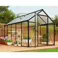 thumbnail image 2 of Amkui Large Aluminum Walk-in Green Houses for Outdoors, Polycarbonate Greenhouse with Sliding Doors & Roof Vent, Sunroom Winter Greenhouse for Outside Patio, Backyard, Garden, 2 of 11