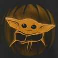thumbnail image 2 of Girl's Star Wars: The Mandalorian Halloween Grogu Jack-O'-Lantern  Graphic Tee Black X Large, 2 of 4