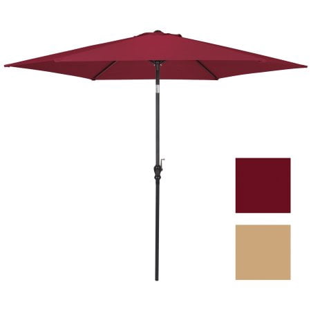 Zimtown 9' Patio Umbrella Outdoor Table Umbrella with 8 ...